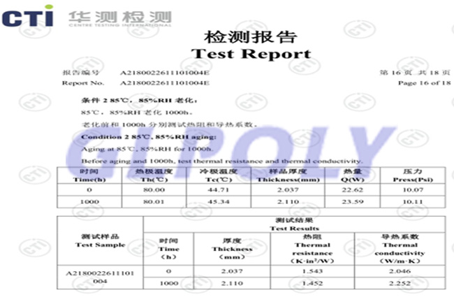 詳解主機廠要求提供動力電池導熱硅膠片功能性測試報告包括哪些內容